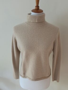 Charter Club ¹Beige Turtleneck Cashmere-Feel Sweater - Women